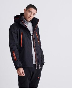 Superdry Hooded Tech SD-Windattacker Férfi Kabát Fekete | PTCYF0836